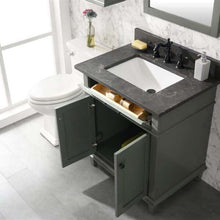 Load image into Gallery viewer, 30&quot; Pewter Green Finish Sink Vanity Cabinet With Blue Lime Stone Top - WLF2230-PG
