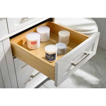 60" White Finish Single Sink Vanity Cabinet With Carrara White Top - WLF2260S-W