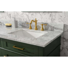 Load image into Gallery viewer, 72&quot; Vogue Green Double Single Sink Vanity Cabinet With Carrara White Top - WLF2272-VG