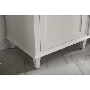 72" White Double Single Sink Vanity Cabinet With Carrara White Top - WLF2272-W