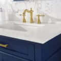 80" Blue Double Sink Vanity Cabinet With Carrara White Quartz Top Wlf2280-Cw-Qz - WLF2280-B