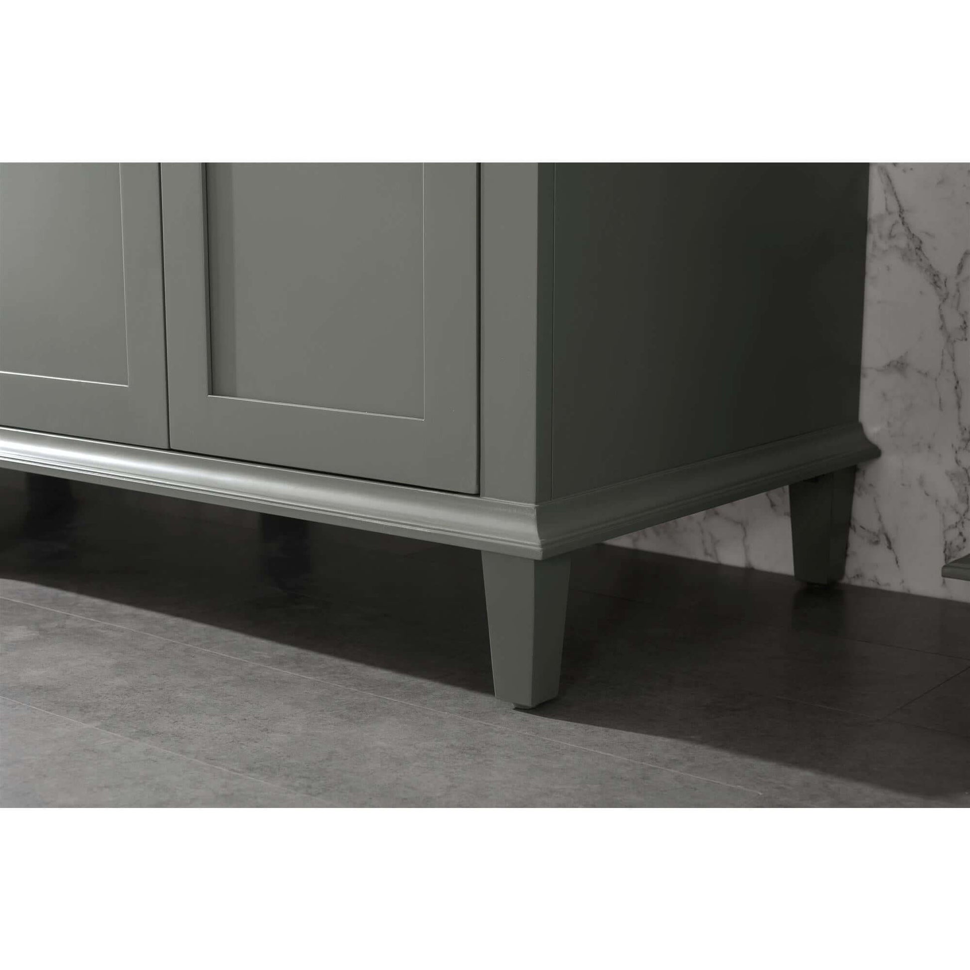 80" Pewter Green Double Single Sink Vanity Cabinet With Blue Lime Stone Quartz Top Wlf2280-Bs-Qz - WLF2280-PG