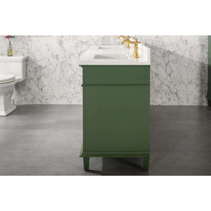 80" Vogue Green Double Single Sink Vanity Cabinet With Carrara White Quartz Top Wlf2280-Cw-Qz - WLF2280-VG