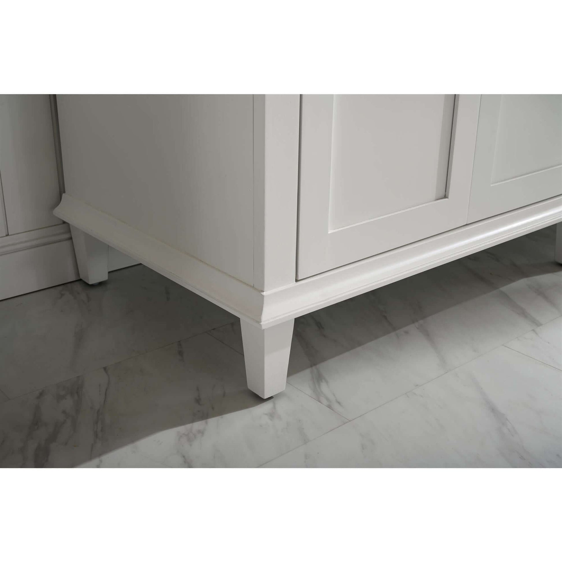 80" White Double Single Sink Vanity Cabinet With Carrara White Quartz Top Wlf2280-Cw-Qz - WLF2280-W