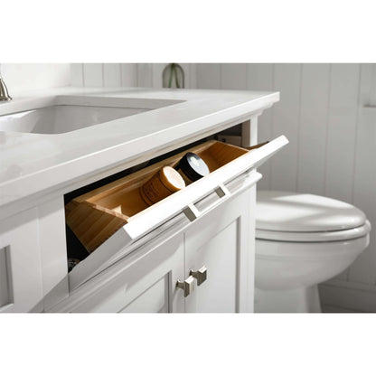 80" White Double Single Sink Vanity Cabinet With Carrara White Quartz Top Wlf2280-Cw-Qz - WLF2280-W