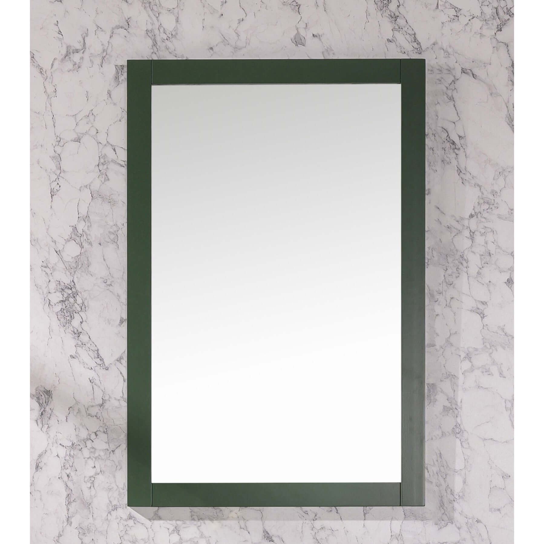 54" Vogue Green Finish Double Sink Vanity Cabinet With Carrara White Top - WLF2254-VG