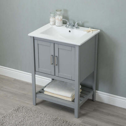 24" Gray Sink Single Vanity - WLF6020-G