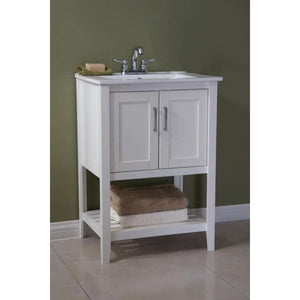 24" Sink Vanity Without Faucet - WLF6020-W