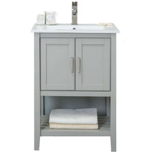 Load image into Gallery viewer, 24&quot; Kd White Gray Sink Vanity - WLF6023-RL