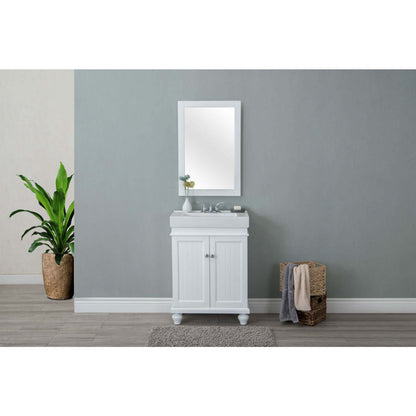 24" Matt White Sink Vanity - WLF6028-W