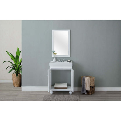 24" Matt White Sink Vanity - WLF6028-W