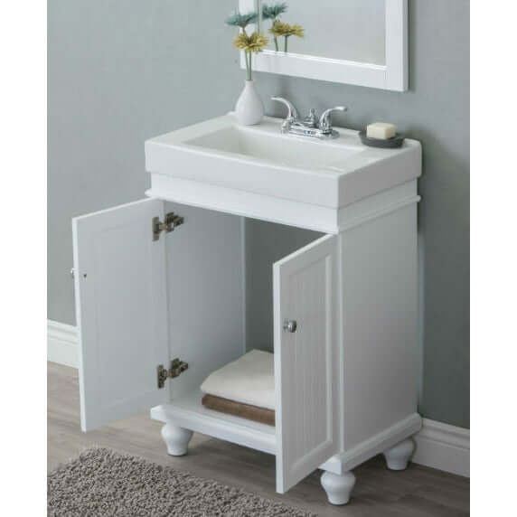 24" Matt White Sink Vanity - WLF6028-W