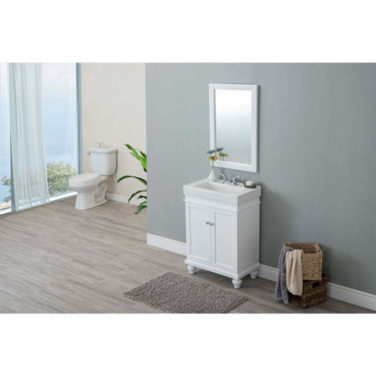 24" Matt White Sink Vanity - WLF6028-W