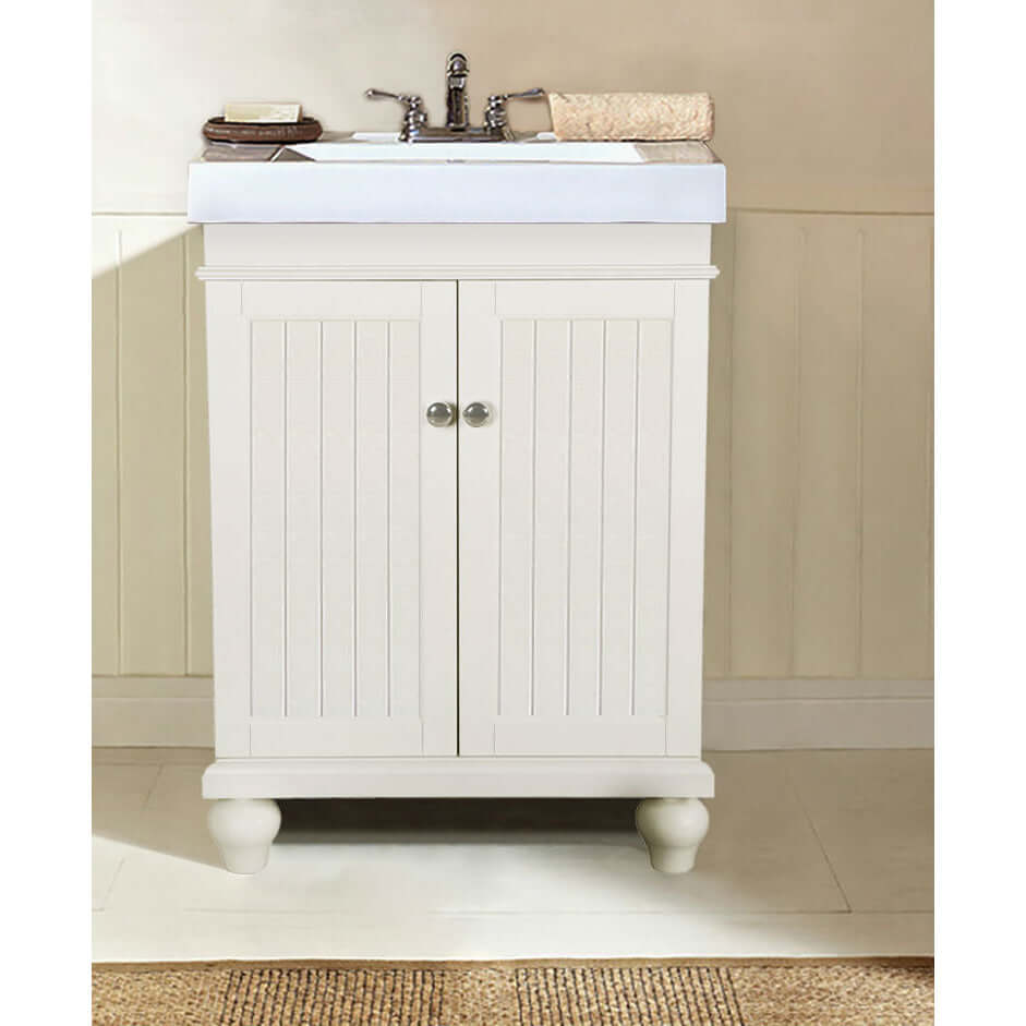 24" Matt White Sink Vanity - WLF6028-W