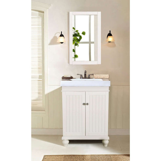 24" Matt White Sink Vanity - WLF6028-W