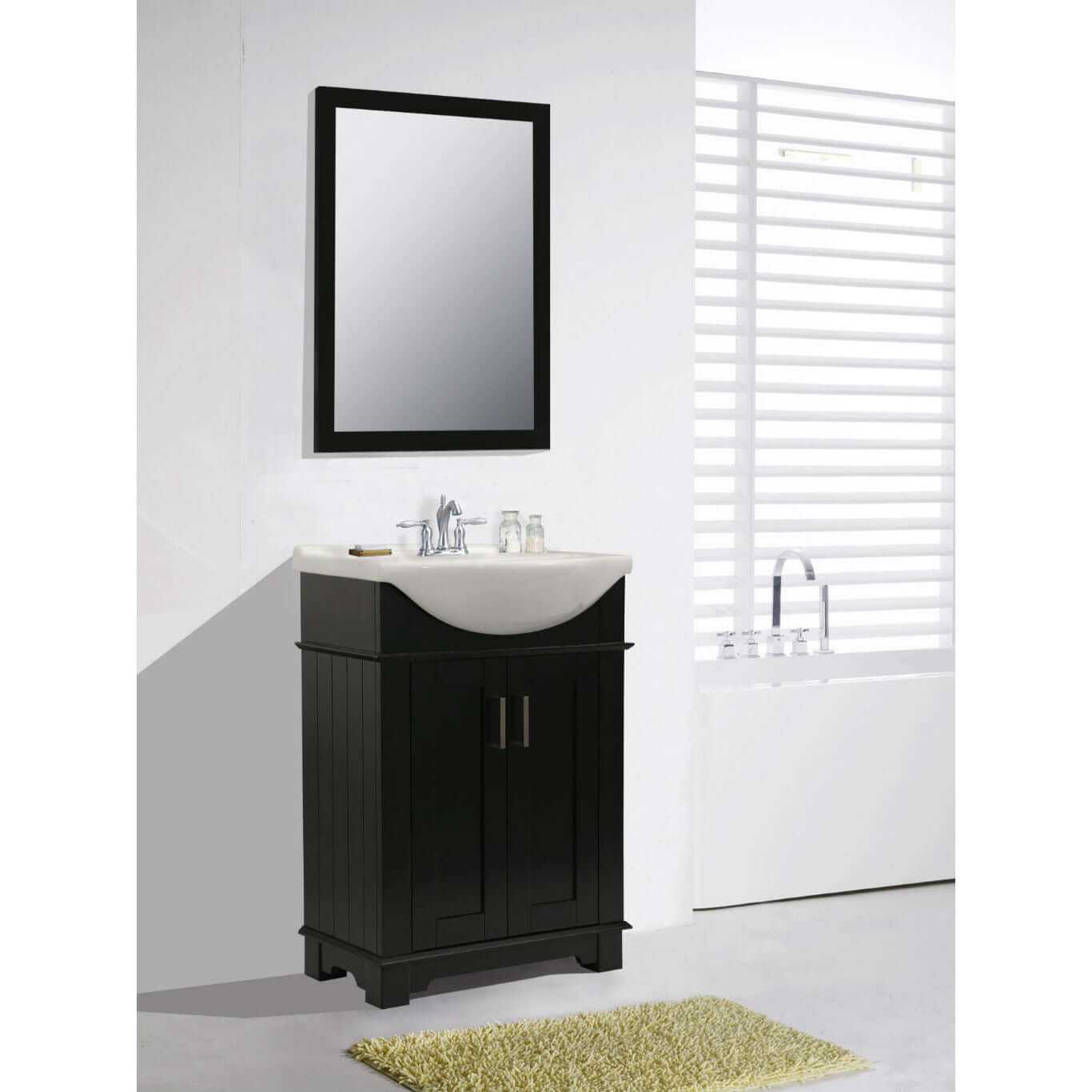 24" Espresso Single Sink Vanity, No Faucet - WLF6042-E