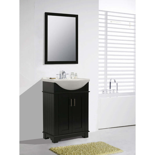 24" Espresso Single Sink Vanity, No Faucet - WLF6042-E