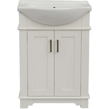 24" White Sink Vanity, No Faucet - WLF6042-W