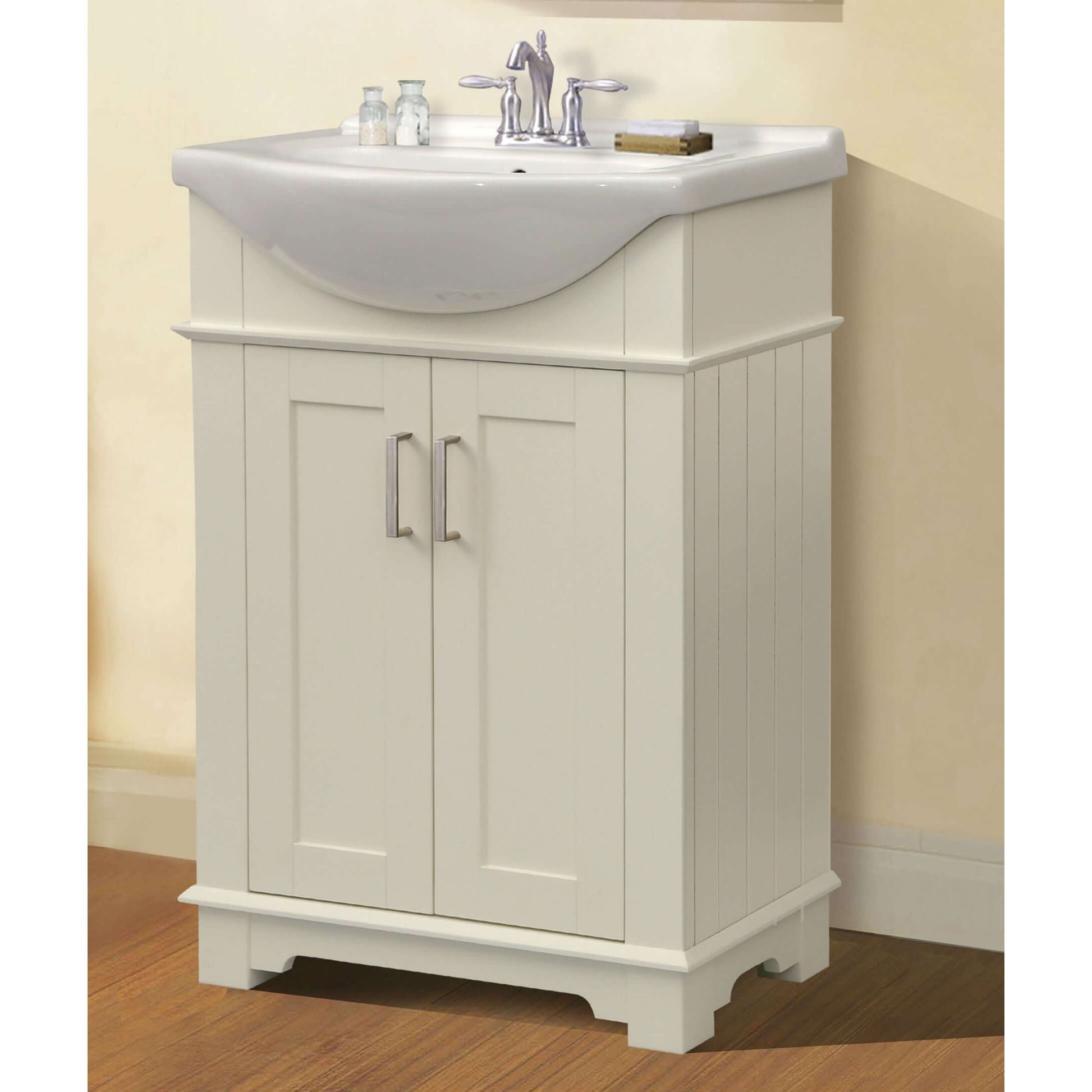 24" White Sink Vanity, No Faucet - WLF6042-W