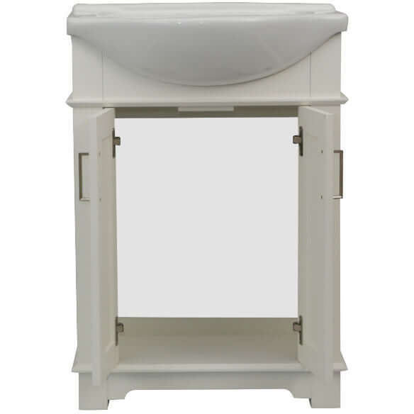 24" White Sink Vanity, No Faucet - WLF6042-W