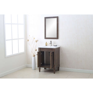 24" Weathered Gray Sink Vanity, No Faucet - WLF7021-24
