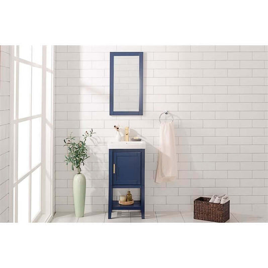 18" Blue Sink Single Vanity - WLF9018-B