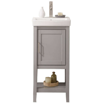 18" Gray Single Sink Vanity - WLF9018-G