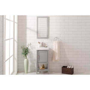 18" Gray Single Sink Vanity - WLF9018-G