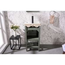 Load image into Gallery viewer, 18&quot; Pewter Green Single Sink Vanity - WLF9018-PG