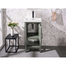 Load image into Gallery viewer, 18&quot; Pewter Green Single Sink Vanity - WLF9018-PG