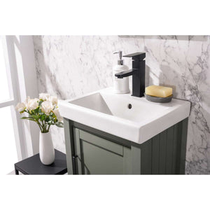18" Pewter Green Single Sink Vanity - WLF9018-PG