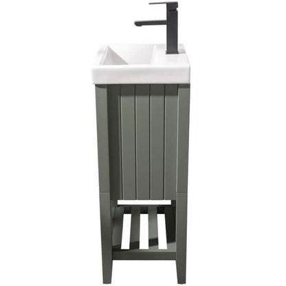 18" Pewter Green Single Sink Vanity - WLF9218-PG