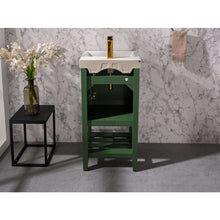 Load image into Gallery viewer, 18&quot; Pewter Green Single Sink Vanity - WLF9018-VG