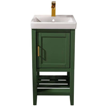 Load image into Gallery viewer, 18&quot; Pewter Green Single Sink Vanity - WLF9018-VG