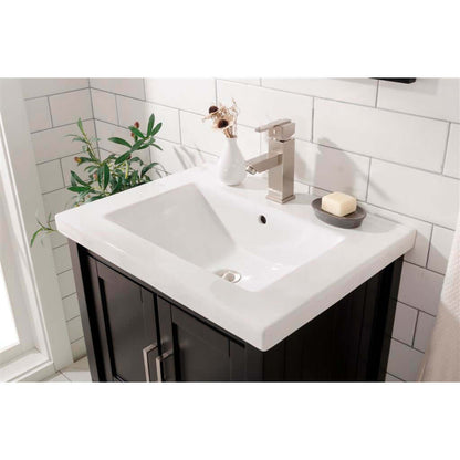 24" KD Espresso Single Sink Vanity - WLF9024-E