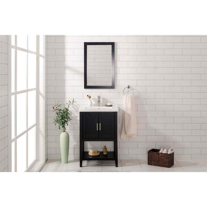 24" KD Espresso Single Sink Vanity - WLF9024-E