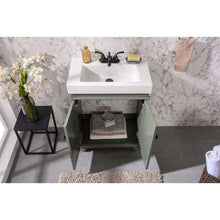 Load image into Gallery viewer, 24&quot; KD Pewter Green Single Sink Vanity - WLF9024-PG