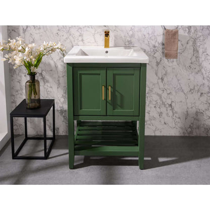 24" KD Vogue Green Single Sink Vanity - WLF9024-VG