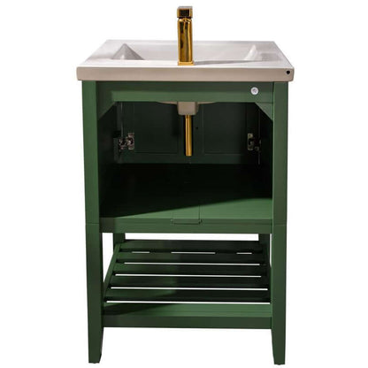 24" KD Vogue Green Single Sink Vanity - WLF9024-VG