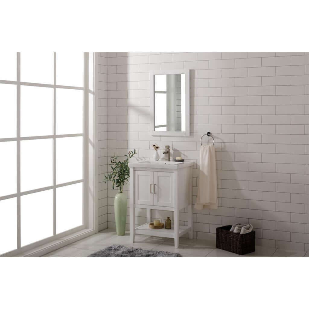 24" Kd White Sink Vanity - WLF9024-W