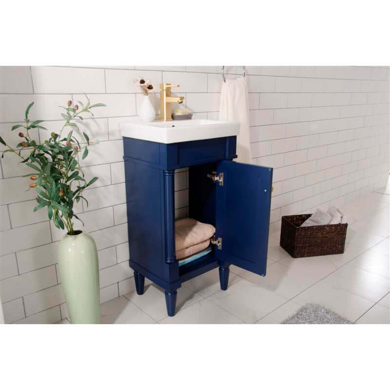 18" Blue Sink Single Vanity - WLF9218-B