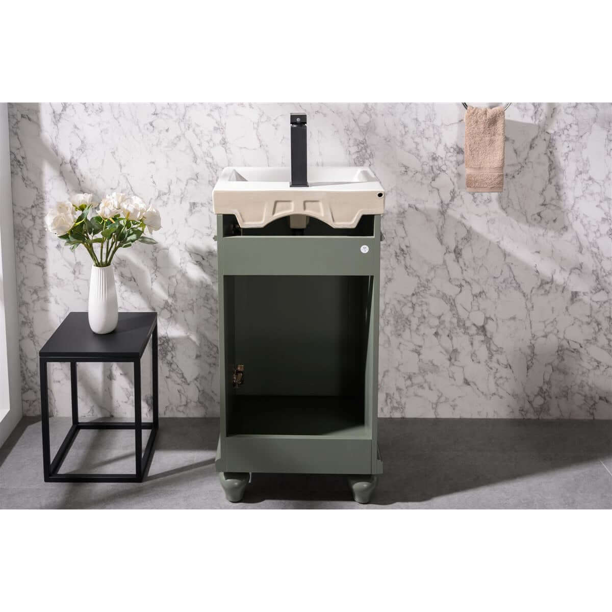 18" Pewter Green Single Sink Vanity - WLF9318-PG