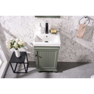 18" Pewter Green Single Sink Vanity - WLF9318-PG