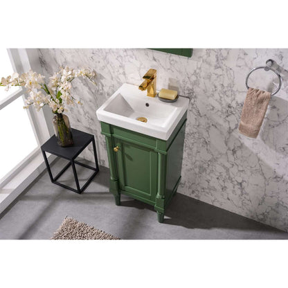 18" Vogue Green Single Sink Vanity - WLF9218-VG