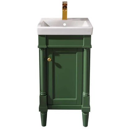 18" Vogue Green Single Sink Vanity - WLF9218-VG