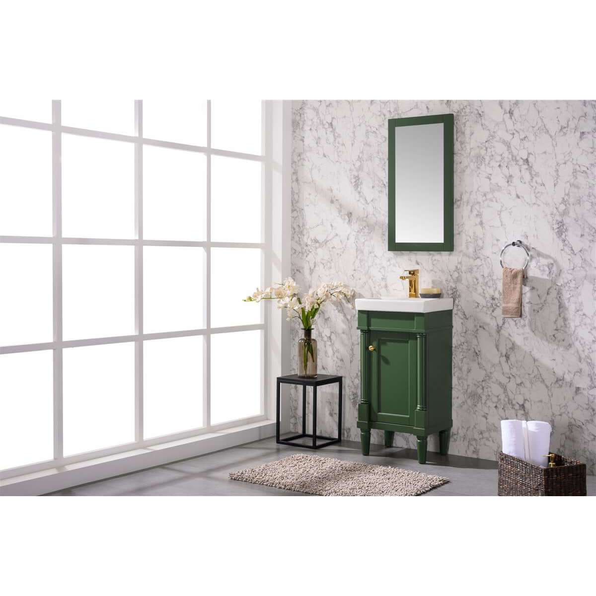 18" Vogue Green Single Sink Vanity - WLF9218-VG