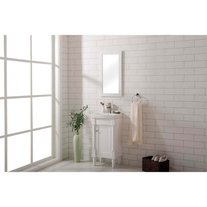 18" White Single Sink Vanity - WLF9218-W