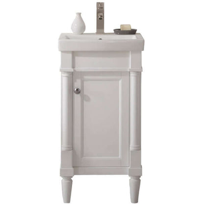 18" White Single Sink Vanity - WLF9218-W