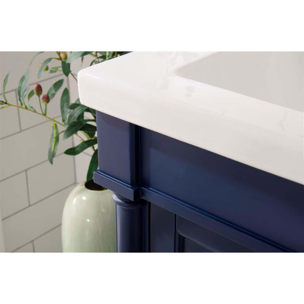 24" Blue Sink Single Vanity - WLF9224-B