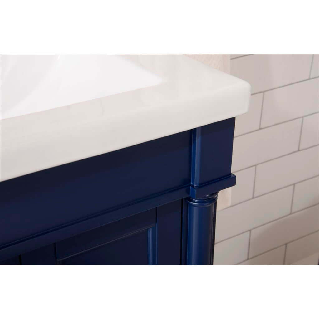 24" Blue Sink Single Vanity - WLF9224-B